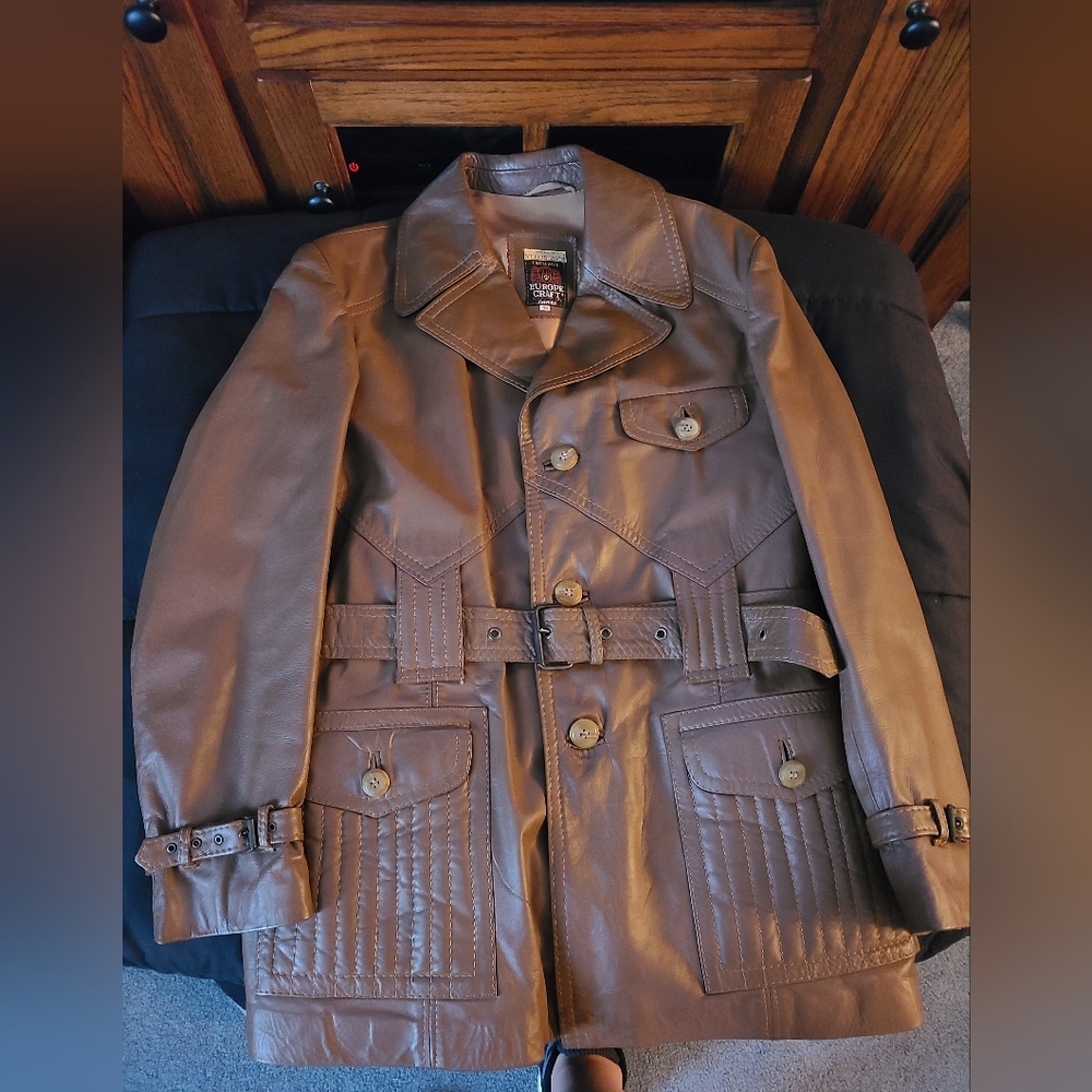 Men's Vintage Leather Coat
